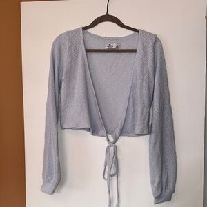 Hollister Light Blue Open Front Knit Cardigan